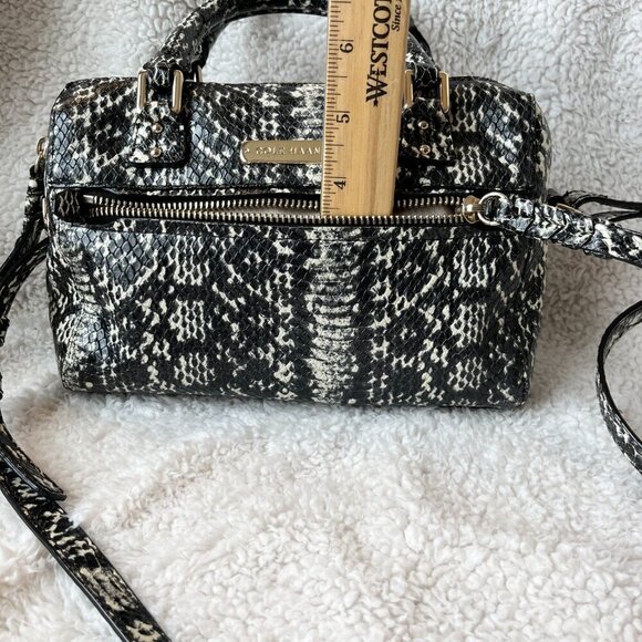 Cole Haan Leather bag Satchel or Crossbody  Snake  Embossed Cream & Black - Picture 13 of 13